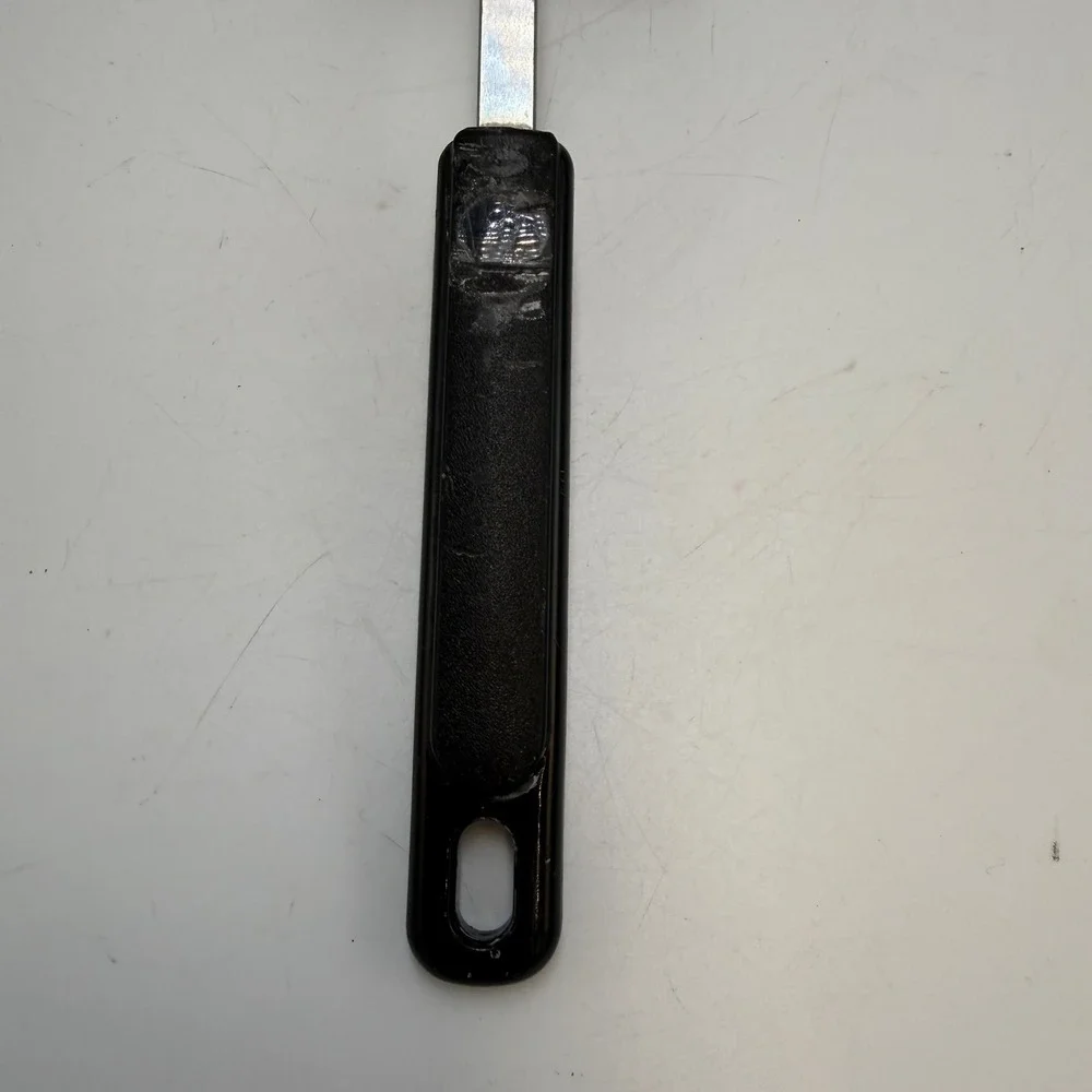 Vintage EKCO USA Slotted Spatula Stainless Steel Black Handle 11.5 Inch